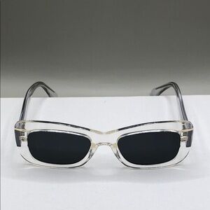 Valerie Spencer VS9456 Clear Crystal Sunglasses 55-17-150 Rectangular Elongated.